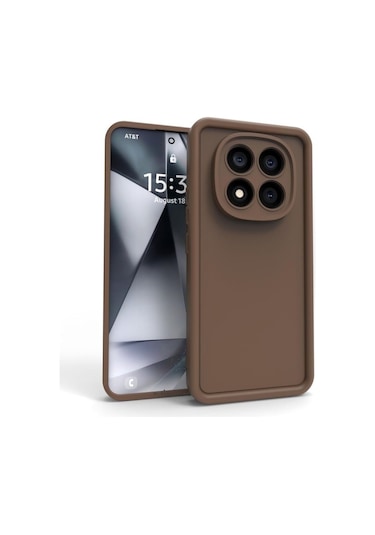 Xiaomi Redmi Note 14 Pro 5g / Poco X7 5g Kılıf Kamera Korumalı Kalın Kenarlı Viera Silikon Case Kahverengi