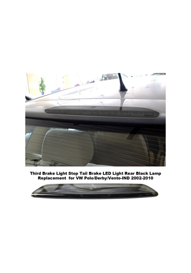 Xindoker Volkswagen Polo 2002-2017 İçin Yüksek Konumlu Led Fren Lambası, Siyah Plastik, Oem 6q6 945 097, Yenilenebilir Parça