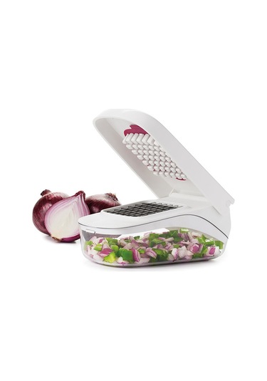 Neevoyu Mutfakta Kuru Ve Yağlı Sebzeleri Hızlı Dilimleyen, Patates-soğan-kapya Biber Kesici, Kolay Döküm Tasarımı İle Pratik Kullanım Beyaz