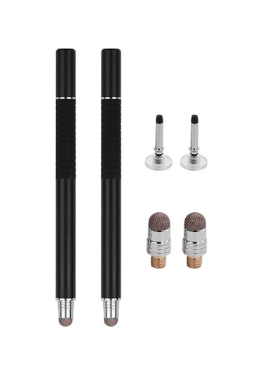 Singree 2si 1 Arada Hassas İletken Başlık Disk Uçlu Evrensel Dokunmatik Kalem Tüm Telefon Tabletler İçin Siyah 2li Paket