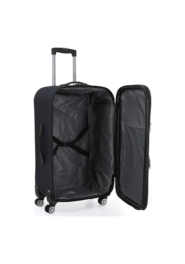 Oleets 8 Tekerli Su Geçirmez Kumaş Büyük Boy Valiz Lacivert