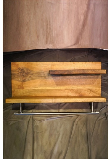 Ahşap Raf Demir Askılı 90cmx20cmx51cm