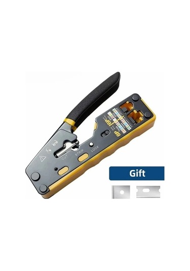 Besthome1 Dream011 Sarı Ethernet Sıkma Aracı Rj45 Cat6 Cat5 Cat5e Modüler Bağlantı Aracı