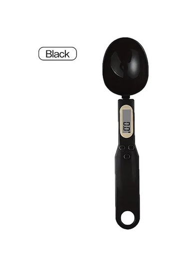 Siyah Elektronik Mutfak Terazisi 500g 0.1g Lcd Ekran Dijital Ağırlık Ölçüm Kaşığı Dijital Kaşık Ölçeği Mutfak Aracı