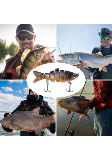 Yuntech01 Tomshoo 6 Bölmeli Gerçekçi Yüzme Hareketli 10cm 16g Sazan Yem Oltası