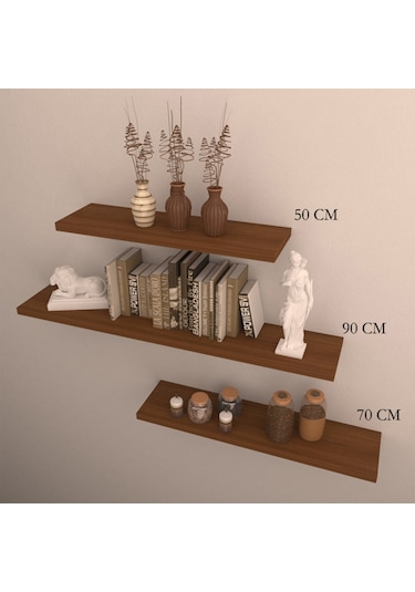 Rafkestir 3 Lü Raf Set ( 90 - 70 - 50 ) Krem ( Parlak )