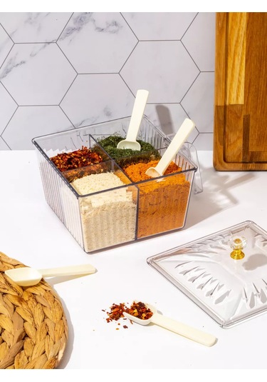 Muscari Home Bölmeli Baharat Ve Baharatlar Düzenleyici 233092283 Beyaz