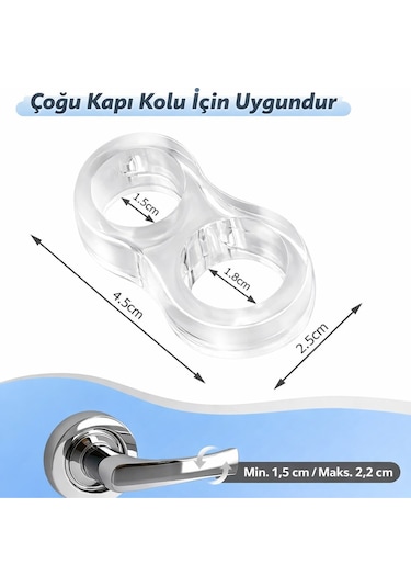10 Adet Plastik Kapı Kolu Stoperi Duvar Koruyucu Şeffaf Kapı Kolu Tamponu