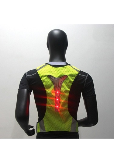 Ulzyvf Yeleği Turuncu Scooter Sarı Reflektörlü Neon Motorcu Led İkaz Bisikletçi - Gt Sarı - Turuncu