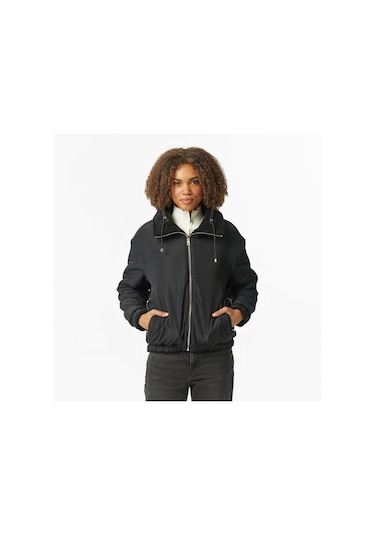 Nautica Kadın Siyah Regular Fit Çift Taraflı Mont Düz 57j010t Siyah
