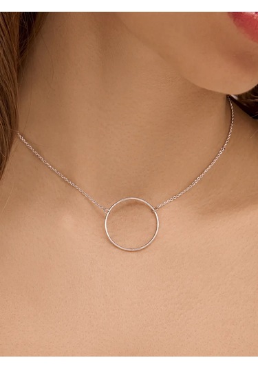 Zoloto Russkih Yuvarlak Gümüş Kolye Ucu 925 Ayar Takı 13355095 Gri