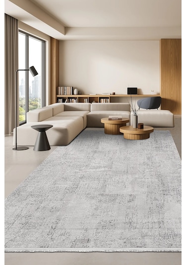 Youdayhomecollection Wins-gri/bej - Salon,oturma Odası Ve Yatak Odası Halısı-robot Süpürgeye Uyumlu-kolay Temizlenebilir - 80x150 Çok Renkli