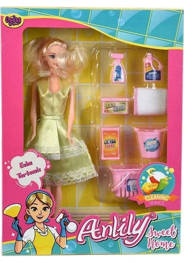Kutuda Anlily Temizlik Setli Bebek 2442