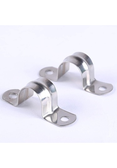 Ximistore9 30 Adet M40 1.5 İnç 304 Paslanmaz Çelik Ağır Duty İki Delikli U Tipi Boru Sabitleyici, Korozyona Dayanıklı Kanal Tutucu