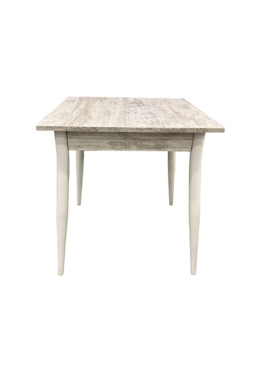 Mendel Masa Ve Eyfel Sandalye Takımı, Kristal, 70x70 Beyaz