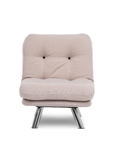 Pafu Hippo Tekli Yataklı Koltuk Keten - Krem Krem