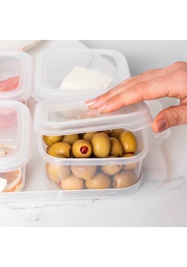 Porsima 2043 Tepsili 6 Bölmeli Kahvaltılık Kahvaltı Seti Şeffaf