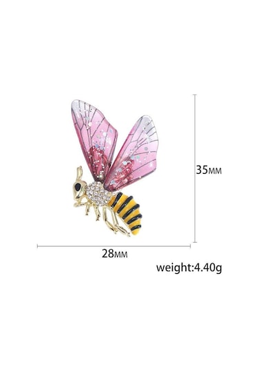 Yeşil Blucome Trendy Moda Damla Yağ Kakma Rhinestone Arı Broş Çevik Böcek Pin Ceket Takım Elbise Aksesuarları Yeşil