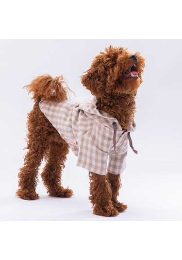 Pawstar Bej Ekose Oduncu Kedi Köpek Gömleği