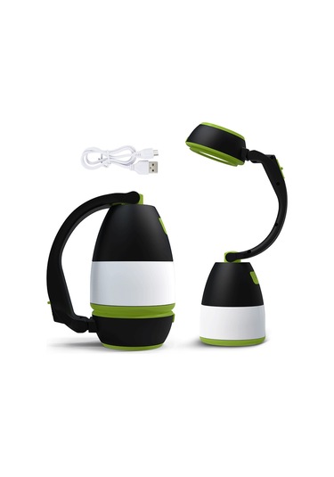 Soulader Taşınabilir Şarjlı Led Kamp Işığı 350 Lümen Parlaklık Suya Dayanıklı Outdoor Aydınlatma Yeşil