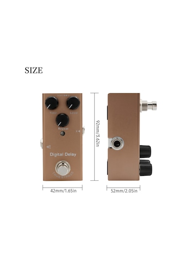 Xindoker Irın Ef-08 Dijital Gecikme Coffee Gitar Tek Blok Efekt Cihazı - Digital Delay