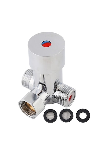 Didadodo G1/2 Otomatik Musluk Için Sıcak Soğuk Su Karışım Vanası Mikser Asorti 3 Asorti