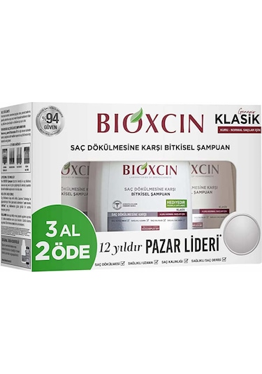 Bioxcin Genesis Kuru ve Normal Saç Dökülmesine Karşı Şampuan 3 x 300 ML