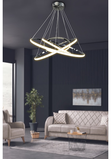 Alex 4'lü Çember Modern Tasarım - Kumandasız / Gold Gold