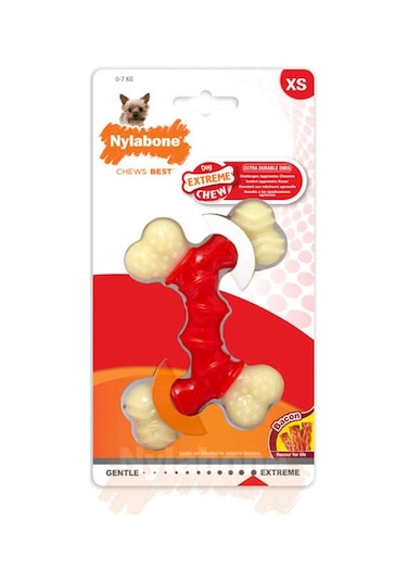 Nylabone Domuz Pastırması Aromalı Köpek Çiğneme Kemiği XS