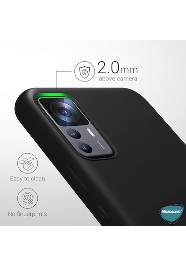 Microsonic Matte Silicone Xiaomi Mi 12T Pro Kılıf Siyah