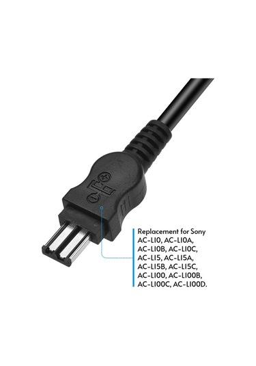 Novahub Sony Kamera İçin 100-240v Ac Adaptör & Güç Kablosu Seti - Dc 8v 3a Çıkışlı, Siyah Renkli