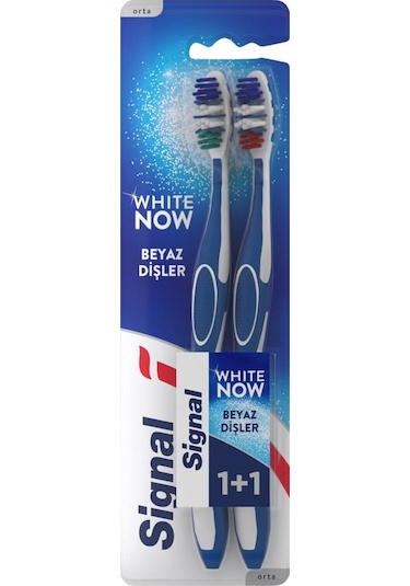 Signal White Now 1+1 Beyaz Dişler Diş Fırçası Orta