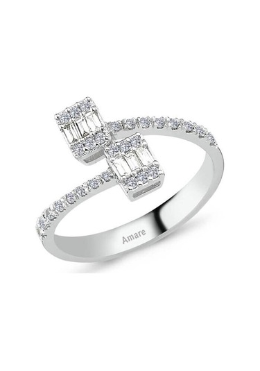 0,29 Karat Pırlanta Baget Yüzük (451486474)