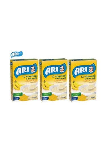 Arı Mama Pirinç Unu 200Gr Sütlü-Muzlu 12 Vitminli 6 Minarelli (3