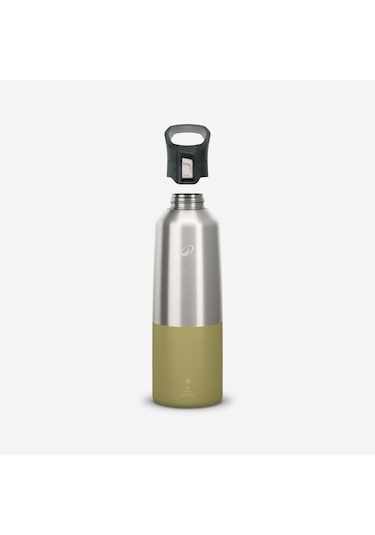 Quechua Outdoor Paslanmaz Çelik Termos - 1 L - Pratik Kapak - Haki - 900