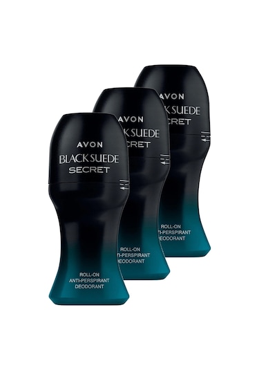 Avon Black Suede Secret Erkek Roll-On Deodorant 3 x 50 ML