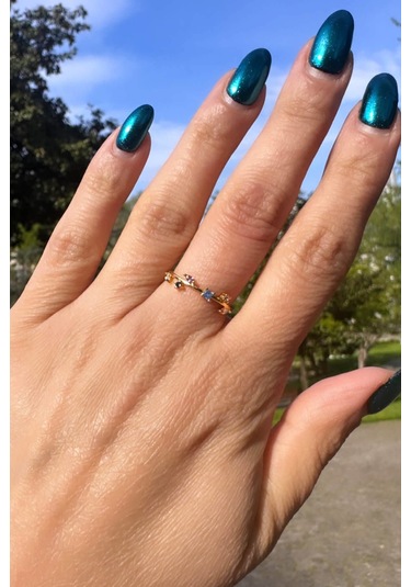 Çıtır Mini Renkli Taşlı Yüzük