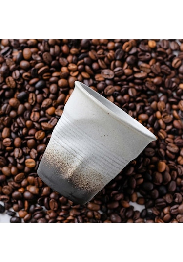 Suntek Magideal Düzensiz Kahve Kupa İçme Bardağı 6.7 Oz Çay Beyaz