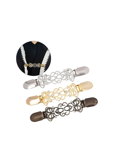 Lemestar Kadın İçin Çinko Alyüminyum Gömlek Kartigan Shawl Kelebek Desenli Kolluk Klembi 3 Adet - Dayanıklı, Güzellik Katıyor Çok Renkli