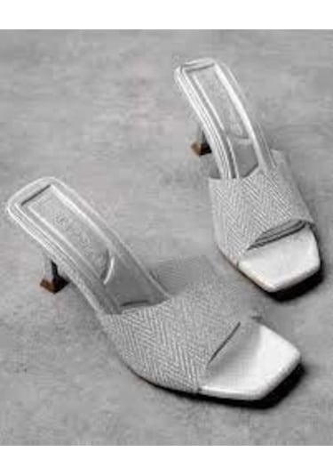 Luart Platin Simli Topuklu Terlik Çok Renkli