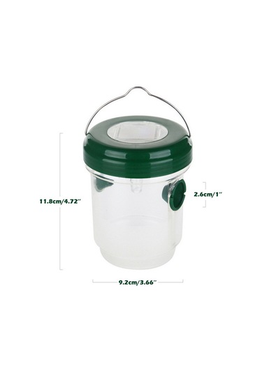 Hfambition Güneş Enerjili Led Işılı Yeşil Arı Tuzağı - Çift Girişli, Yeniden Kullanılabilir Bahçe/orman Kullanıma Uygun 2 Adet