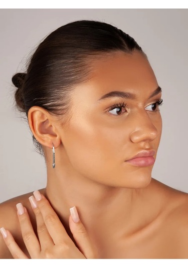 Serebranyj Dom Uzun Küpe 925 Ayar Gümüş Spinel Taşlı 46925891 Diğer