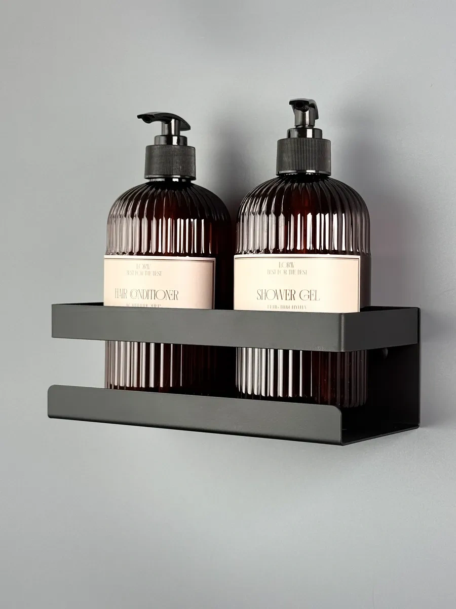 Osmos Inzınırıng Delme Gerektirmeyen Banyo Rafı 330847389 Siyah