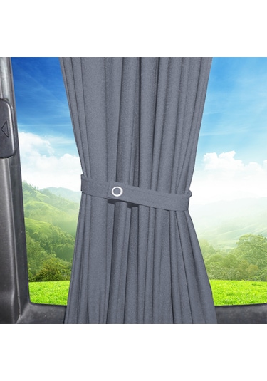 Pandami Citroen Berlingo 2.nesil 2008-2018 Uyumlu Gri Raylı Oto Perde Takımı