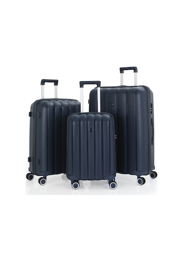 Mçs Üçlü Polipropilen Valiz Seti V305 S18y100033-set 00008 Lacivert