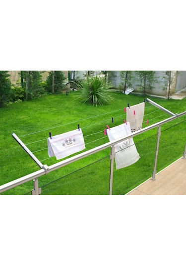 Balkon Çamaşırlık-Alüminyum Çamaşırlık-Çamaşır Kurutma Askısı Gümüş