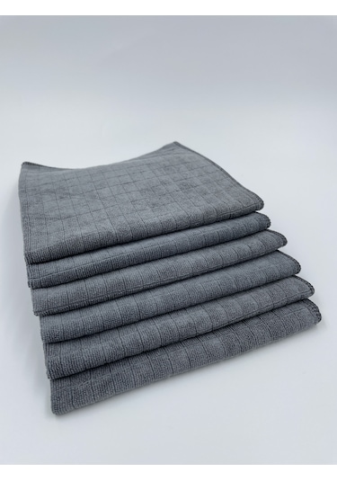 Evona Home Missclean Mikrofiber Mutfak Bezi Gri 6'lı 40 x 40 CM