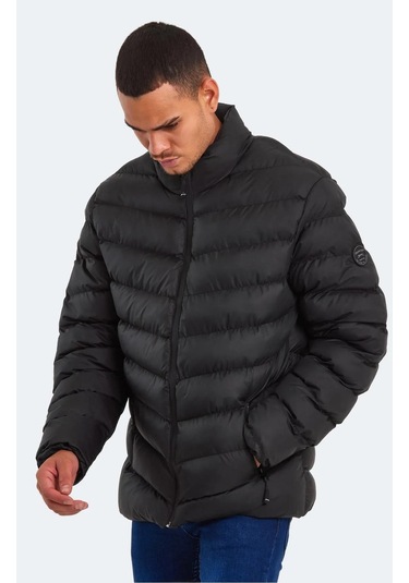Slazenger Hear Erkek Puffer Şişme Mont Siyah Siyah