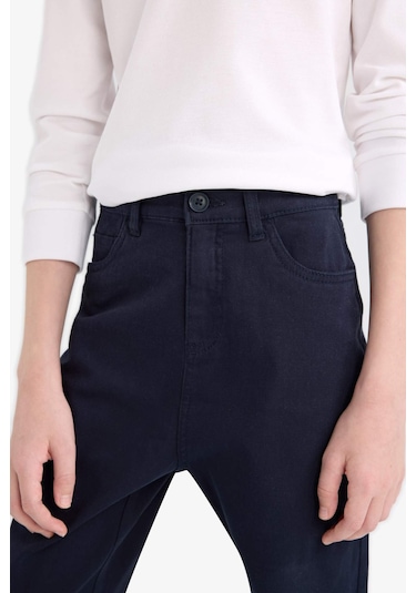 Defacto Erkek Çocuk Okula Dönüş Regular Fit Düz Paça Gabardin Pantolon U3254a625aunv253 Lacivert