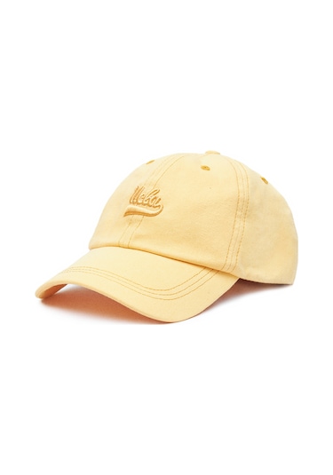 Ucla Fortuno Sarı Baseball Cap Nakışlı - Unisex Şapka Sarı